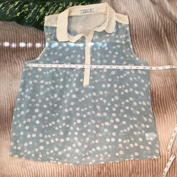 CHLOE K. Vintage polka dot sleeveless blouse - Picture 8 of 8